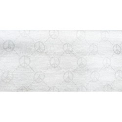 Foulard Blanc 4 Symboles de Paix en Strass