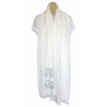 Foulard Blanc 4 Symboles de Paix en Strass