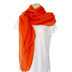 Foulard uni rouille...