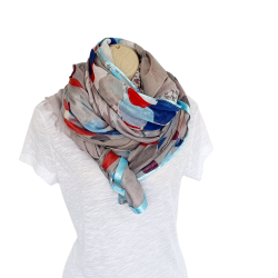 Foulard gris étoiles...