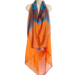 Foulard à rayures Orange