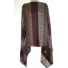 Écharpe Tons marron, ocre et gris Motif Géométrique