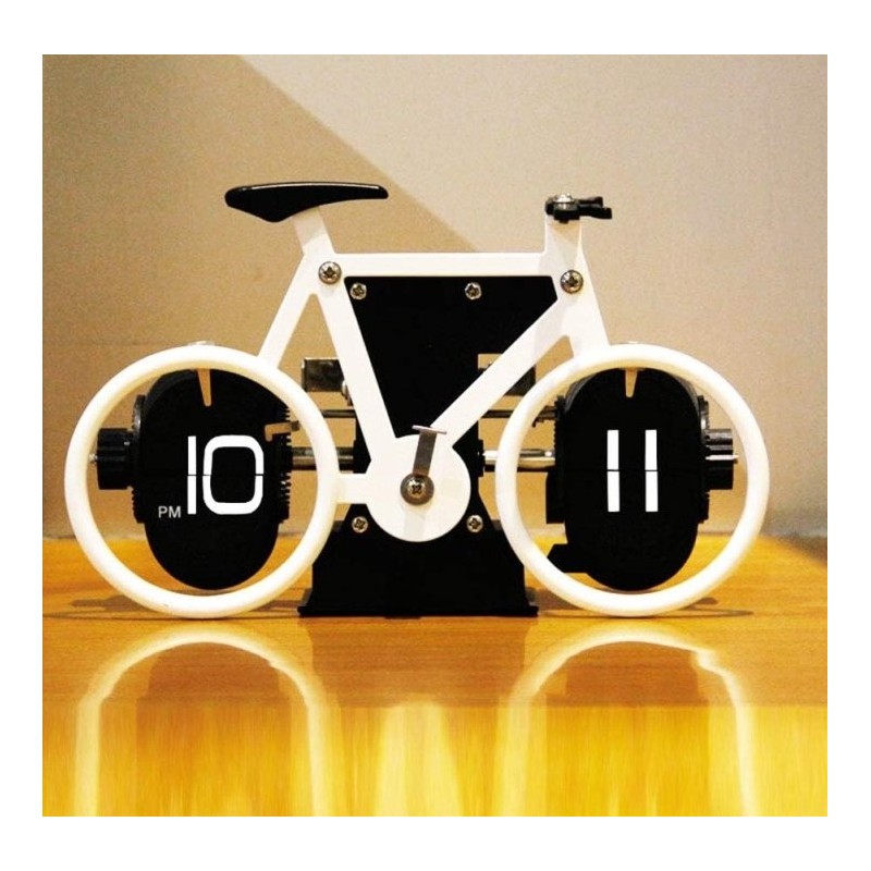 Horloge forme vélo chiffres rotatifs