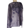 Écharpe Bleue motifs Papillons, Fleurs et Toiles