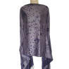 Écharpe Bleue motifs Papillons, Fleurs et Toiles