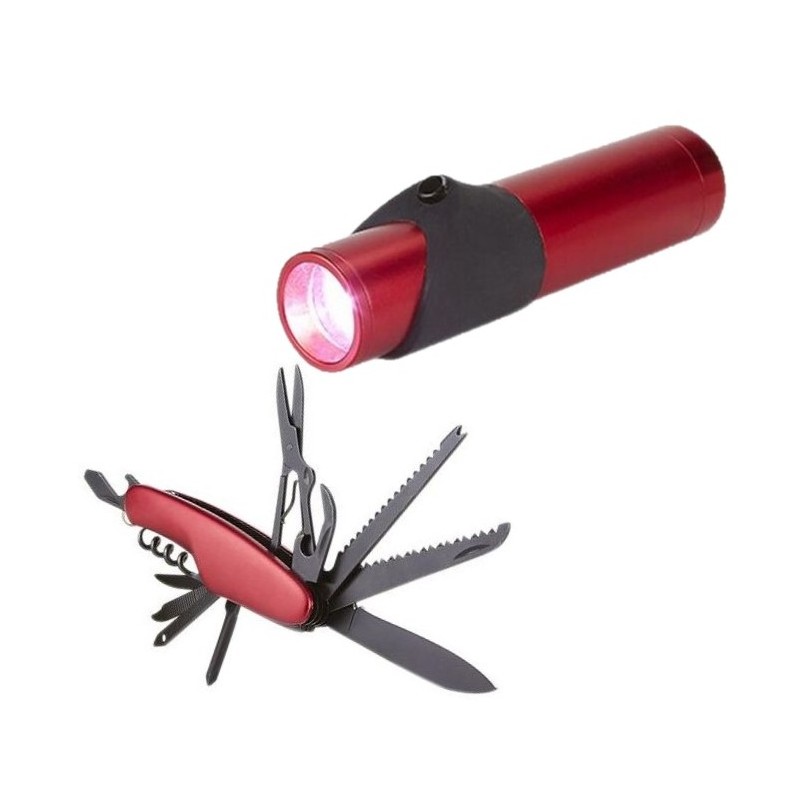 Ensemble Lampe Torche LED & Outil Multifonction 11-en-1