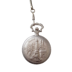 Montre à gousset Argent Paris 4 monuments GM