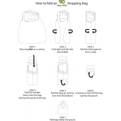 Sac cabas pliable vert "Chiens" – Eco Chic