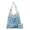 Sac cabas pliable Bleu "Oiseaux" – Eco Chic
