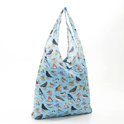 Sac cabas pliable Bleu "Oiseaux" – Eco Chic