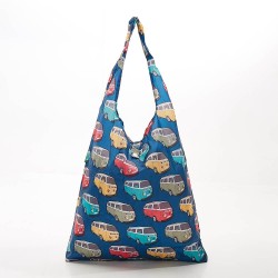 Sac cabas pliable Bleu "Campers" – Eco Chic
