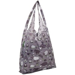 Sac cabas pliable Gris "Moutons" – Eco Chic