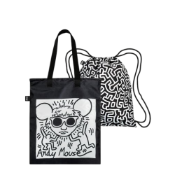 Sac à dos/cabas réversible LOQI  " Andy Mouse et Untitled" KEITH HARING