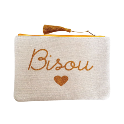 Pochette plate message "Bisou"