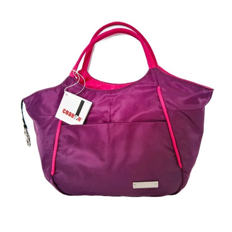 Petit Sac trapèze "Bonbon" Coaban Violet réversible rose
