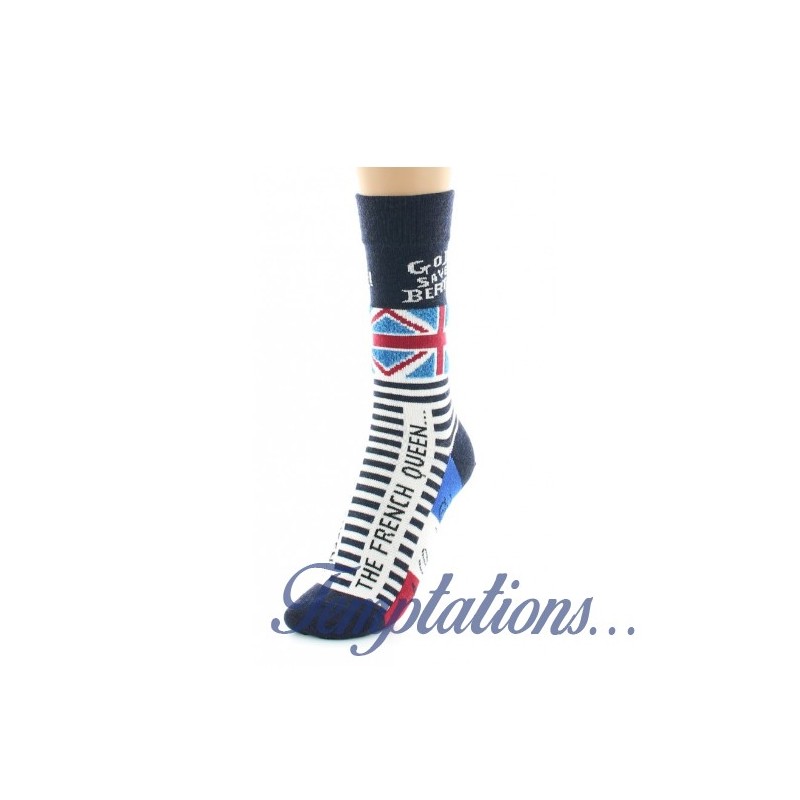 Chaussettes femme "God Save Berthe"