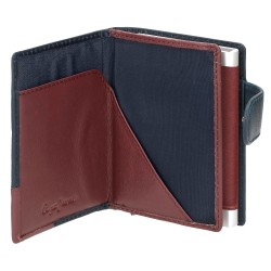 Porte-cartes vertical Arrow bicolor vert/bordeaux - Pepe Jeans