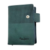 Porte-cartes Vert vertical en cuir Half - Pepe Jeans
