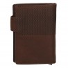Porte-cartes marron vertical en cuir Half - Pepe Jeans