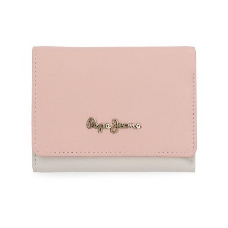 Porte-cartes MINA en cuir Rose - Pepe Jeans