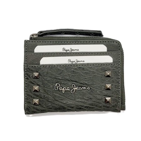 Porte-cartes taupe Alessia Pepe Jeans
