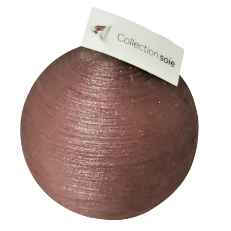 Bougie Boule 6 cm soie Moka - Point à la Ligne