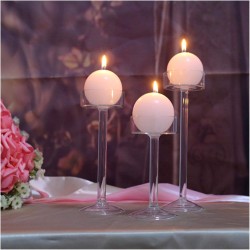 Bougie Boule 6 cm soie Lilas - Point à la Ligne