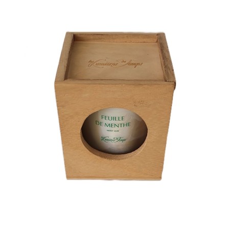 Boîte cadeau en bois pour bougie – Les Lumières du Temps