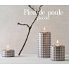 Bougie Pernici Pied de Poule marron Glacé Grand modèle