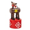 Figurine poussoir de Noël en bois