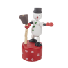 Figurine poussoir de Noël en bois