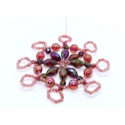 Flocon de neige rose en...