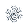 Flocon de neige blanc et noir en perle - Décor de noël
