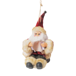 Père Noël Assis sur une pomme de pin- Décoration de noël