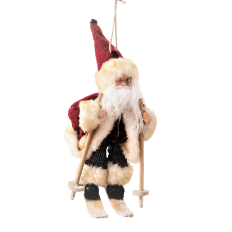 Père Noël en ski - Décoration de noël
