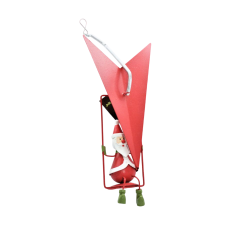 Décoration de noël à ressort Père noël sur planeur