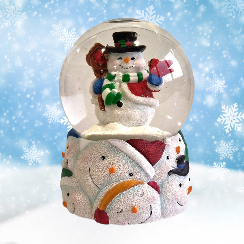 Boule à neige musicale Bonhomme de neige - The San Francisco Music Box