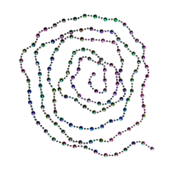 Guirlande de perles à facettes irisées