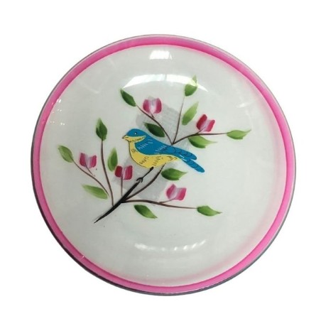 Soucoupe en verre Support bougie Mésange- Village Candles