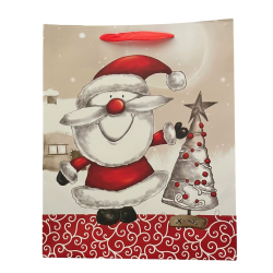 Sac cadeau Père Noël et Sapin 32 x 26 x 10.5 cm