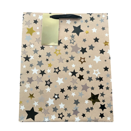 Sac cadeau étoiles  32 X 26 X 12 cm