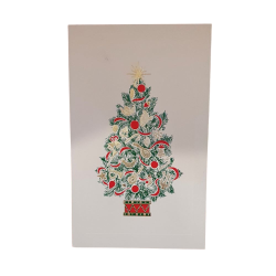 Carte double de noël "Sapin vert" - Rossi