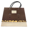 Sac Cadeau Élégant Marron & Léopard