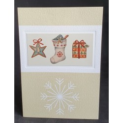 Carte de Noël double "Botte de Noël Blanche" - Picture Palace
