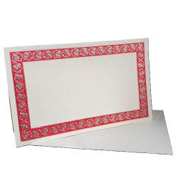 Carte de Noël "Frise rouge et or " - Rossi