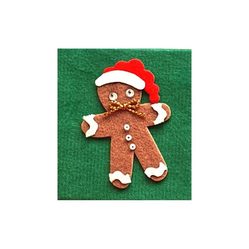 Mini carte doubles de Noël "Mannelle" sur fond vert - Papertree