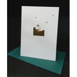 Carte de Noël Sapin blanc