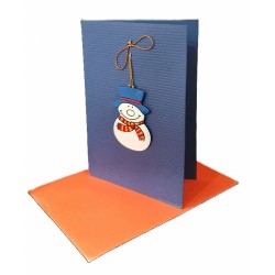 Carte double de Noël « Bonhomme de neige »