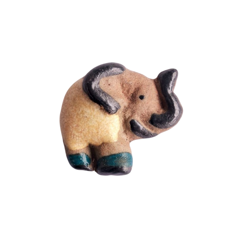 Miniature en céramique – Éléphant trompe relevée