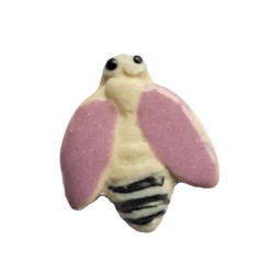 Miniature en céramique – Abeilles aux ailes mauves